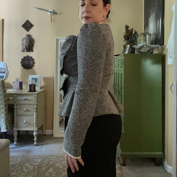 EUC Anthropologie Elevenses B/W Blazer 6 - Picture 2 of 8